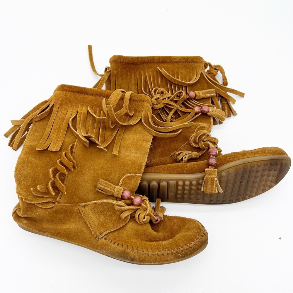 Minnetonka Suede Fringe Boots